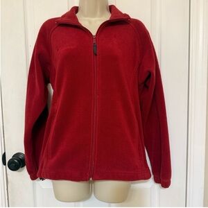 Columbia Red Full-Zip Fleece Jacket Women’s Small